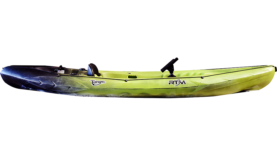 Sit on top monoplace Le Tango Evo Pêche RTM est un kayak court, maniable adapté pour la pêche en lac, rivière et en bord de côte.