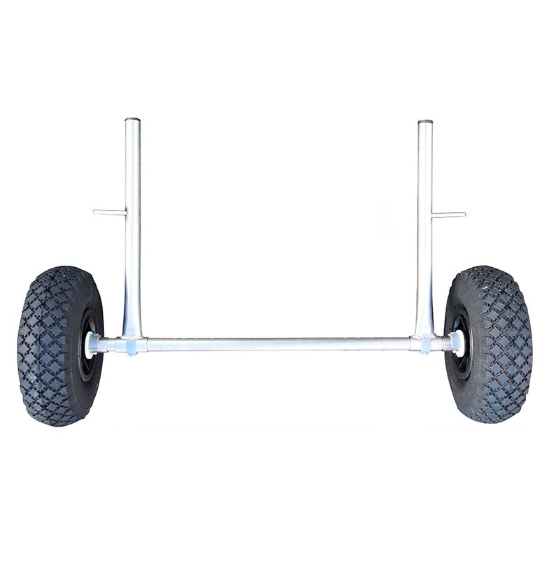Stainless steel self-emptying transport trolley